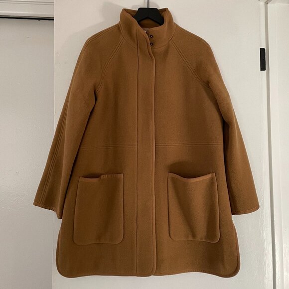 NWOT Madewell Estate Cocoon Coat in Camel - Picture 1 of 12